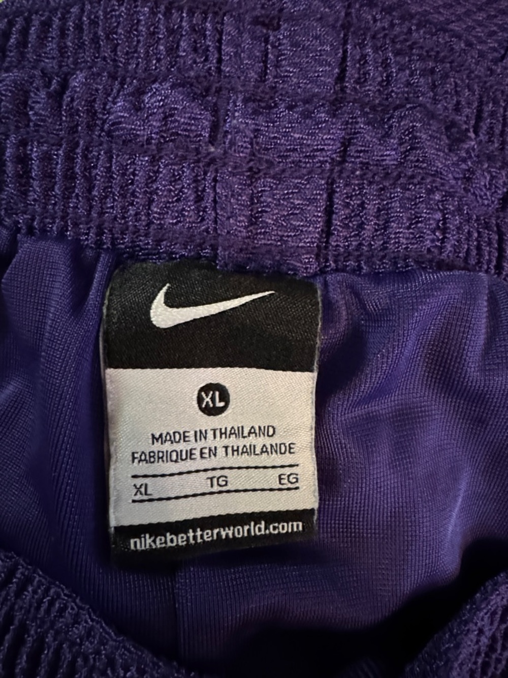 Nike Men's Purple Performance Athletic Shorts with Swoosh - Picture 2 of 3
